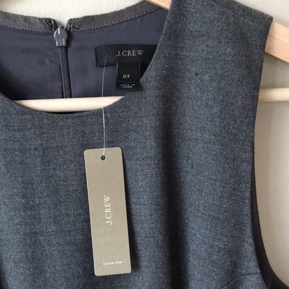 J.Crew tall pleated sheath grey dress - Picture 6 of 9